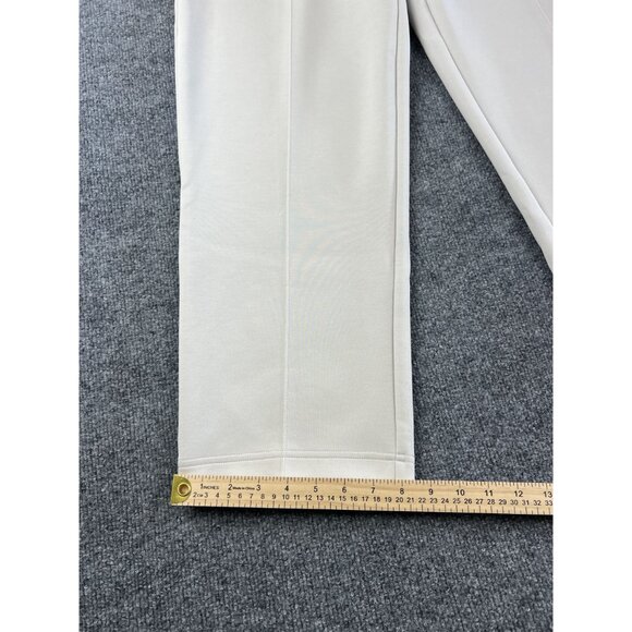 Uniqlo Beige XL Straight-Leg Pants With Pleated Front & Elastic Waist - Picture 4 of 8